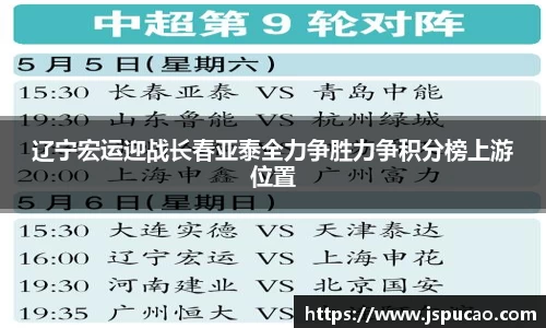 辽宁宏运迎战长春亚泰全力争胜力争积分榜上游位置